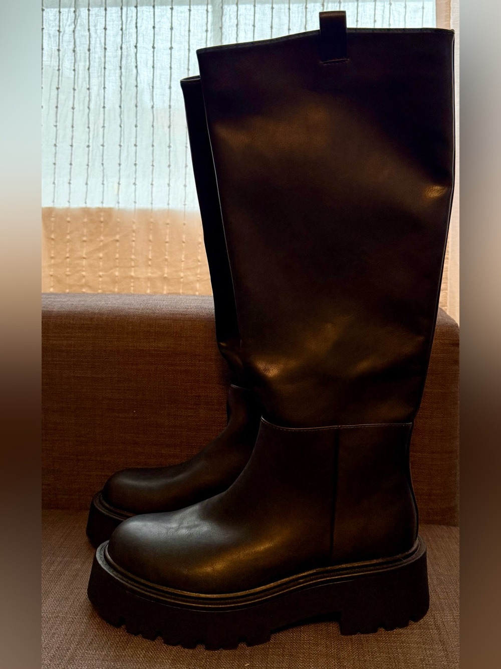Madden Girl Women's Black Knee-High Platform Boots - Picture 3 of 4